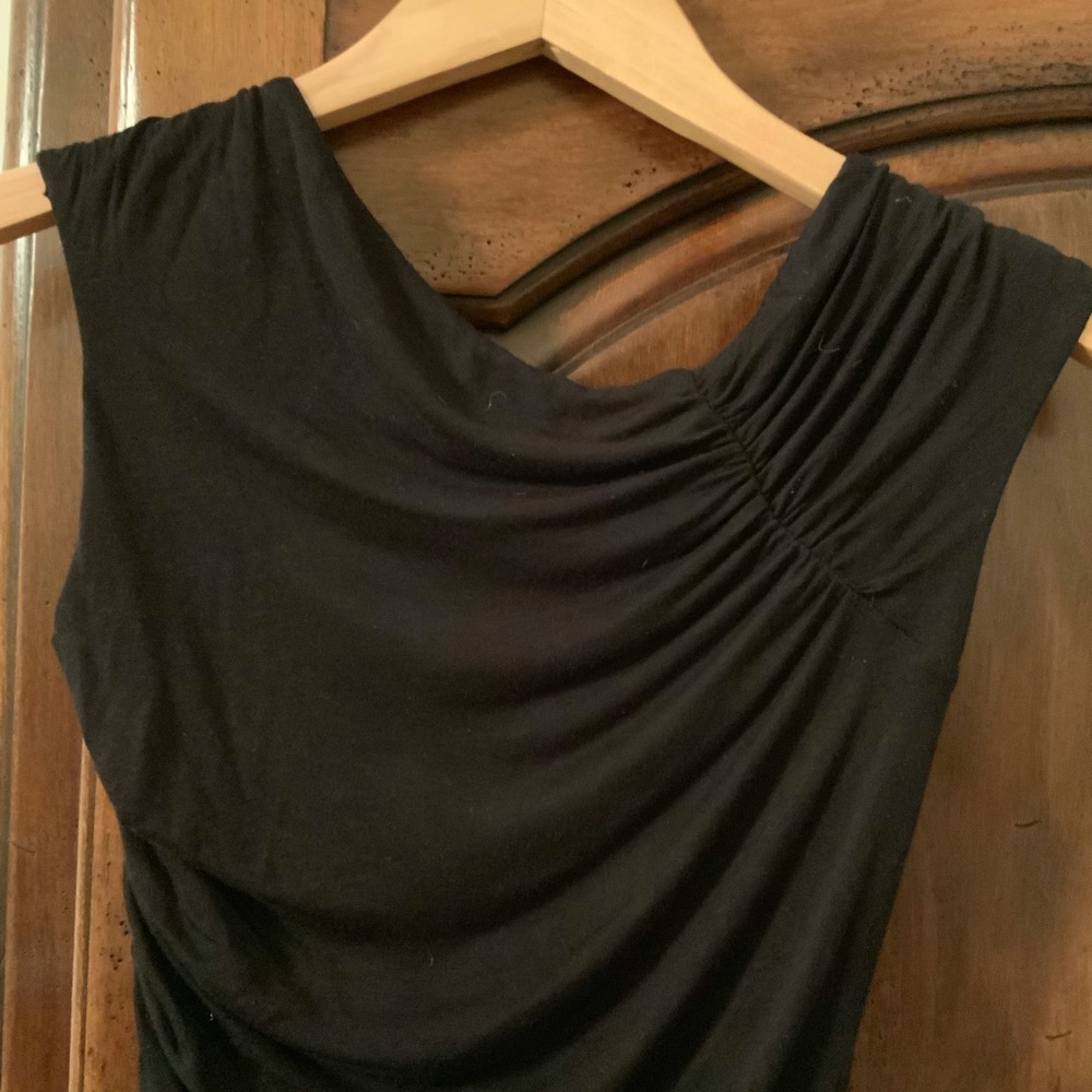 Bailey 44 Black Draped Top 🇺🇸 Small - Picture 4 of 16
